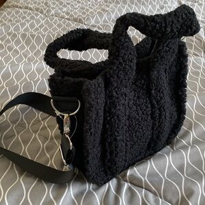 Teddy Small Tote Bag Black crossbody